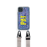 iPhone : Customised Glitter Case With Lanyard : 2 Tone Match
