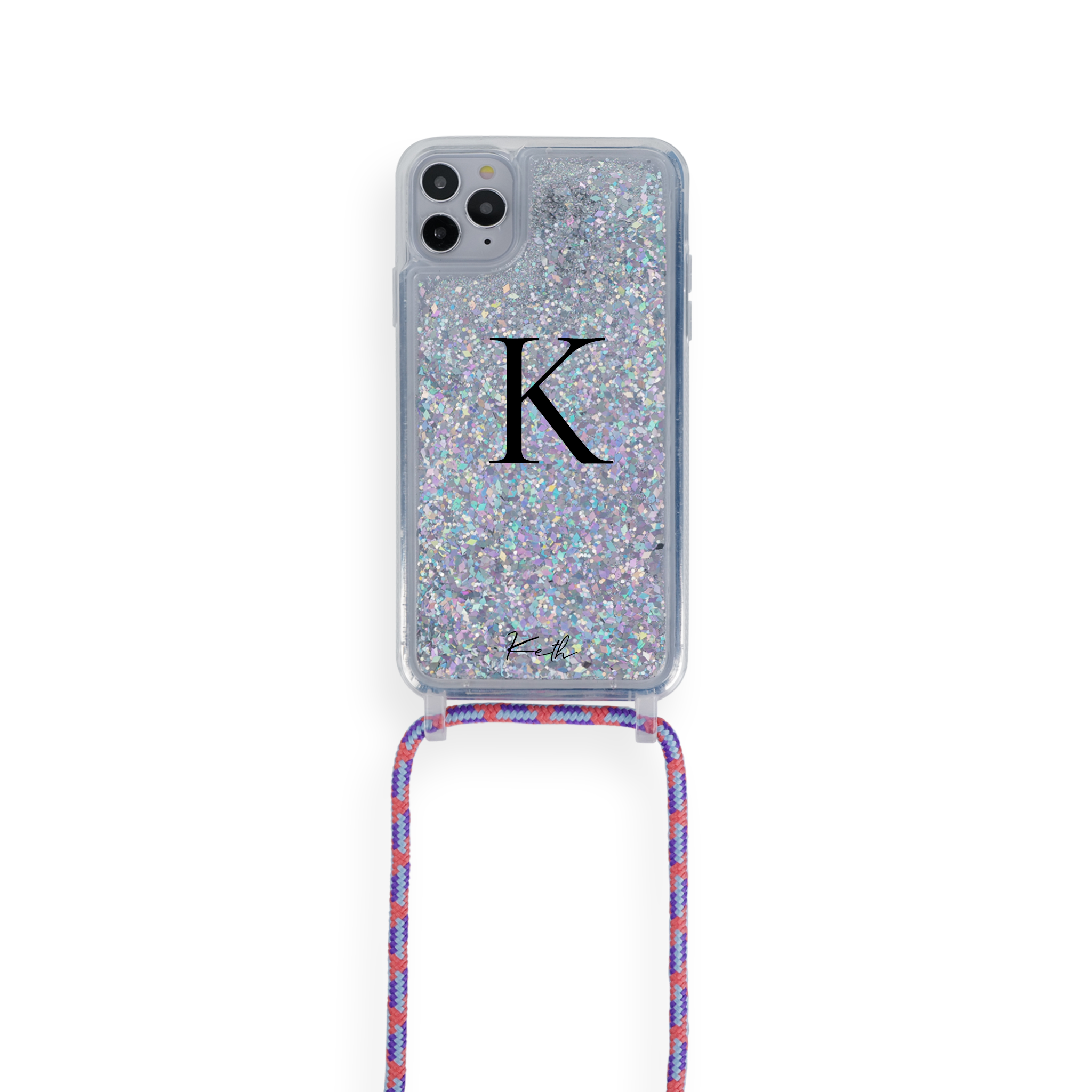 Glitter Case With Crossbody Rope