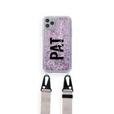 iPhone : Customised Glitter Case With Lanyard : 2 Tone Match