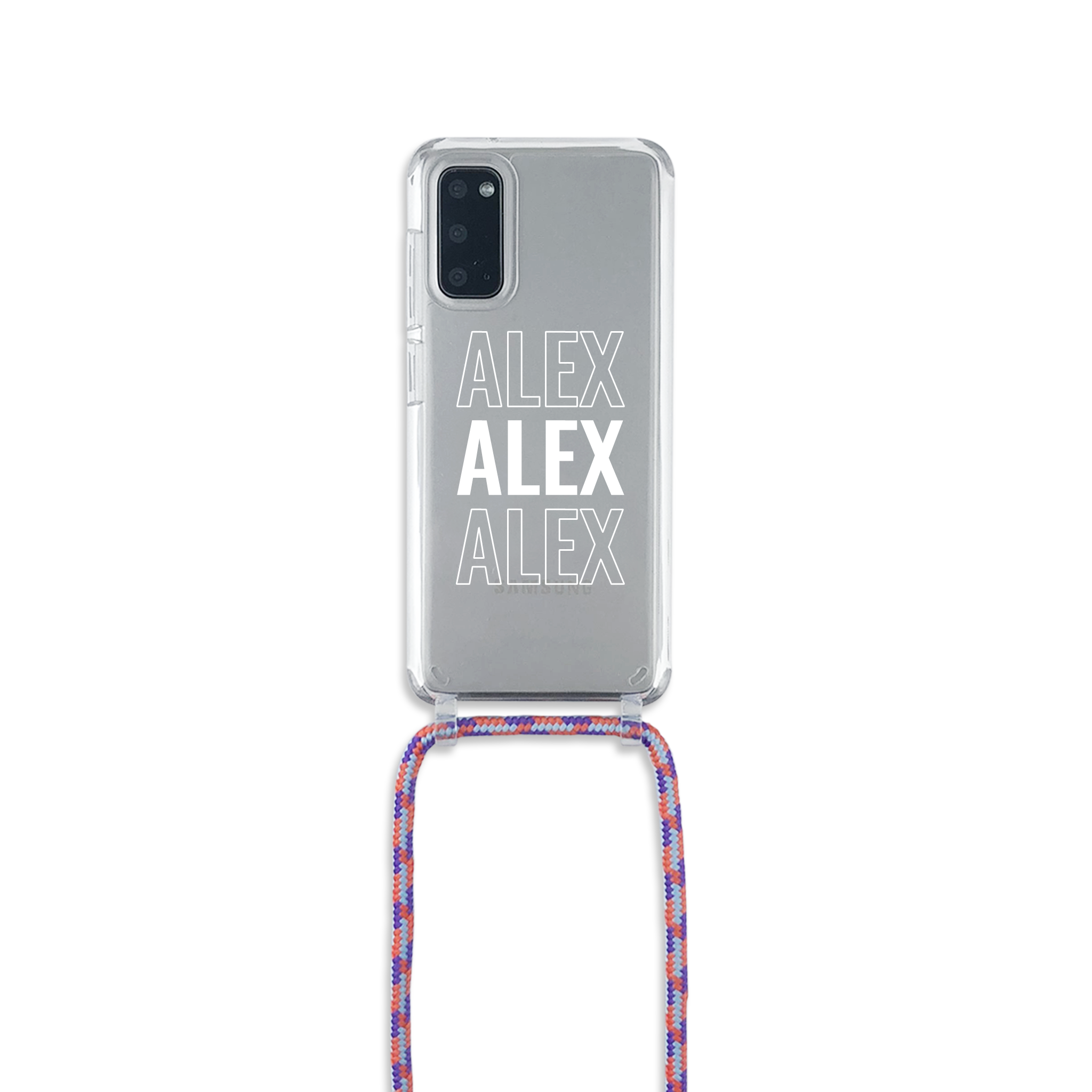 Samsung : Clear Case with Sling : Repeat Pattern